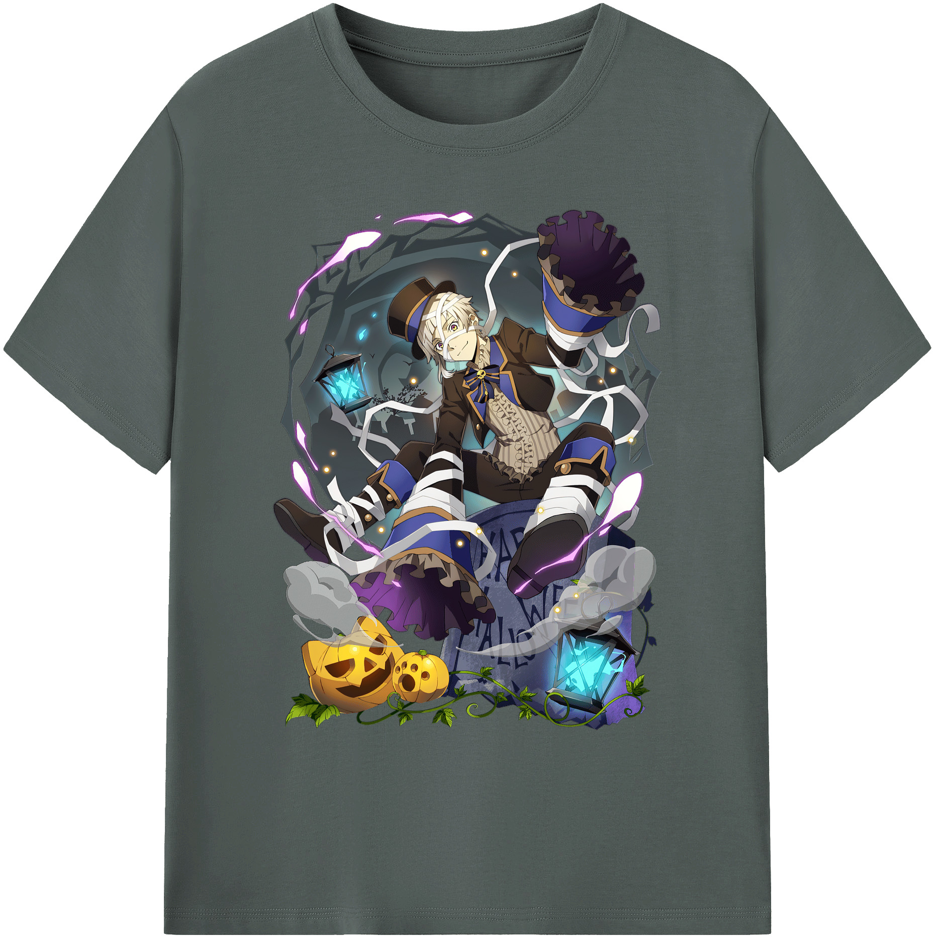 （画像用） 文豪ストレイドッグス Bungo Stray Dogs 綿100％ メンズ半袖Tシャツ｜肌触りやわらか＆通気性